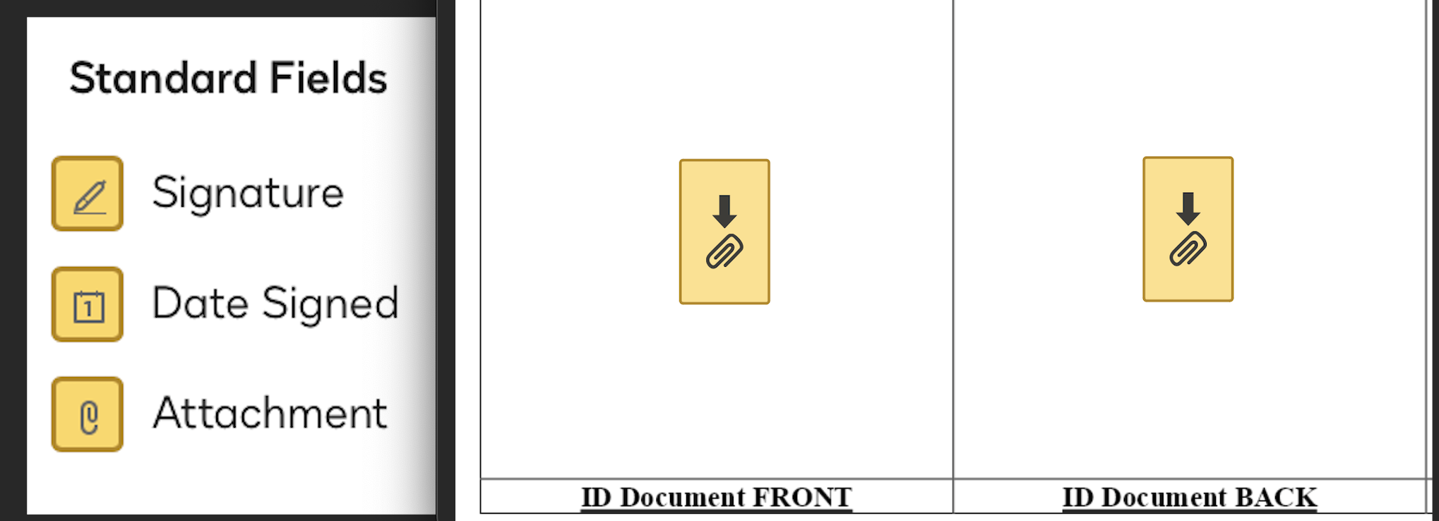 Add an attachment to the document