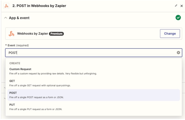 zapier action step