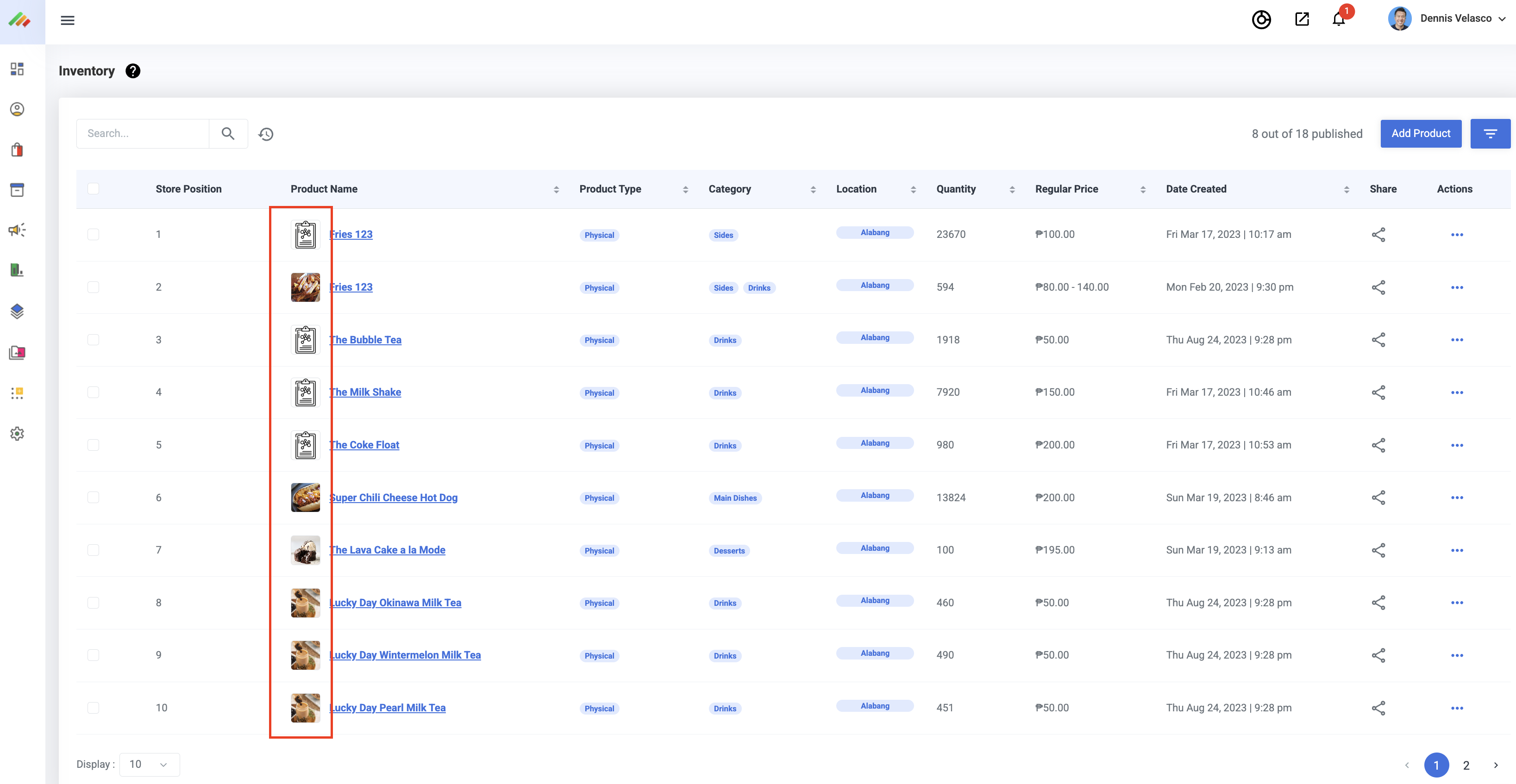 Prosperna Inventory Management