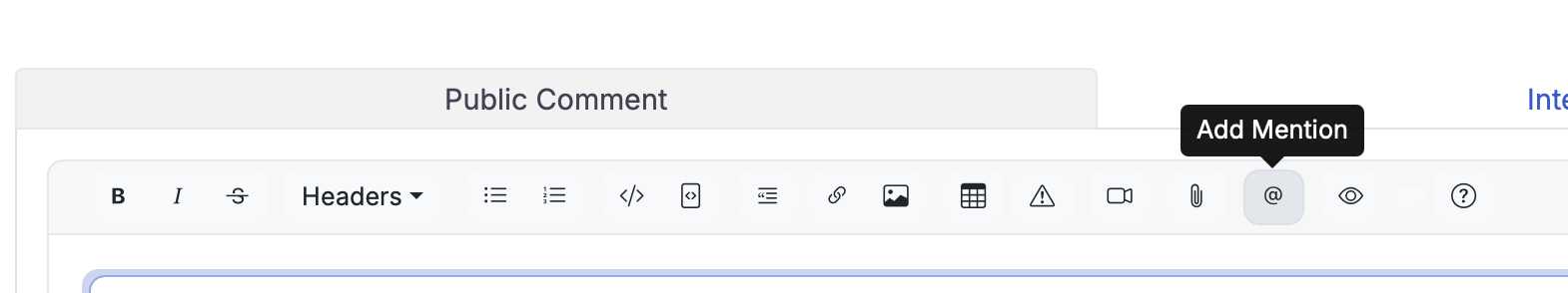 Add Mention Button